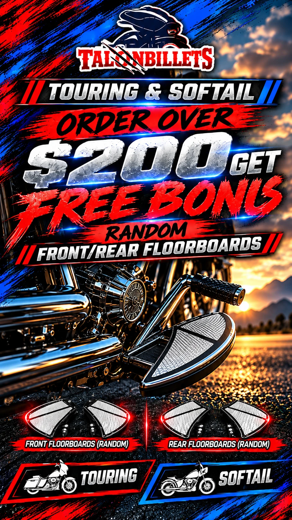 FREE Floorboard Bonus on Orders $200+