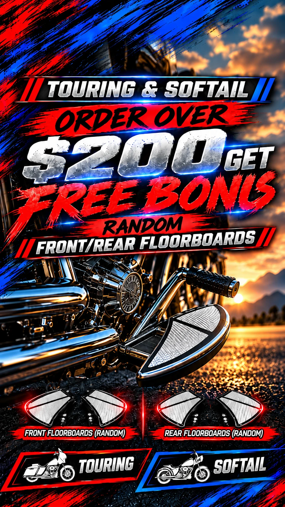 FREE Floorboard Bonus on Orders $200+