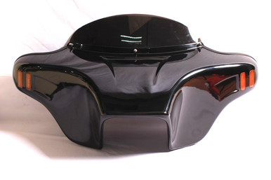 USA-BIKER Unpainted Batwing Fairing For Honda VTX 1300/1800 – Black ABS, 6x9 Speaker Holes