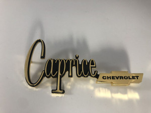 FOR CHEVROLET 1975 CAPRICE TRUNK EMBLEM 24K GOLD METAL 9883650 GM TRIM FOR CHEVROLET 1975 CAPRICE TRUNK EMBLEM 24K GOLD METAL 9883650 GM TRIM