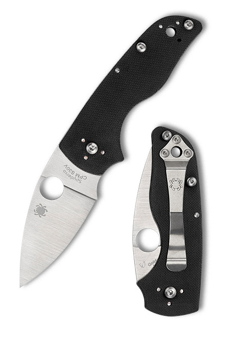 The Spyderco Lil' Native G-10 Slipit in S30V blade steel with black G10 handle scales.