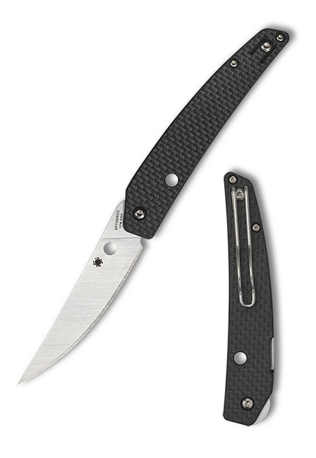 The Spyderco Ikuchi with a blade in S30V steel and carbon fibre/G10 ply scales.
