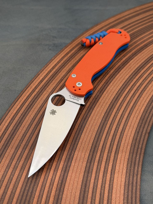 Pre-Owned Spyderco Para Military® 2 'Bronco' OR/BL G10 CPM REX45 - Cutlery Shoppe Exclusive