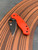 The Spyderco Para® 3 Lightweight with blade in CTS-BD1 steel and orange FRN handle scales.