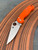 Pre-Owned Spyderco Para Military 2 - 3.45" CPM-REX 121 Satin Finish Blade - HEX Pattern Orange G-10 Scales