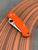 Pre-Owned Spyderco Para Military 2 - 3.45" CPM-REX 121 Satin Finish Blade - HEX Pattern Orange G-10 Scales