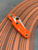 Pre-Owned Spyderco Para Military 2 - 3.45" CPM-REX 121 Satin Finish Blade - HEX Pattern Orange G-10 Scales