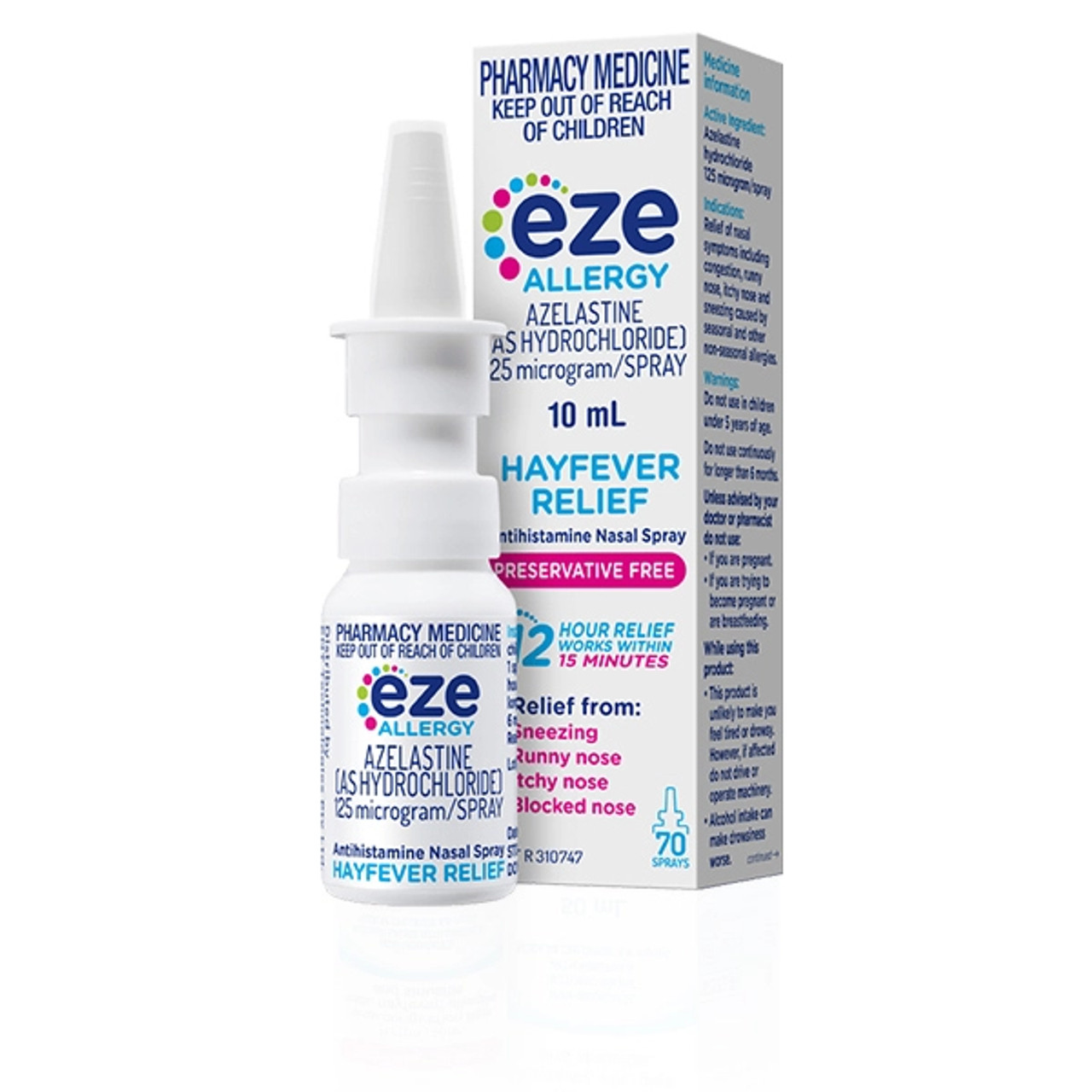 Zyrtec Hayfever Levocabastine Nasal Spray 10mL Blooms The Chemist