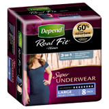 Depend  Real Fit For Women Underwear Super Size L 8 pack
