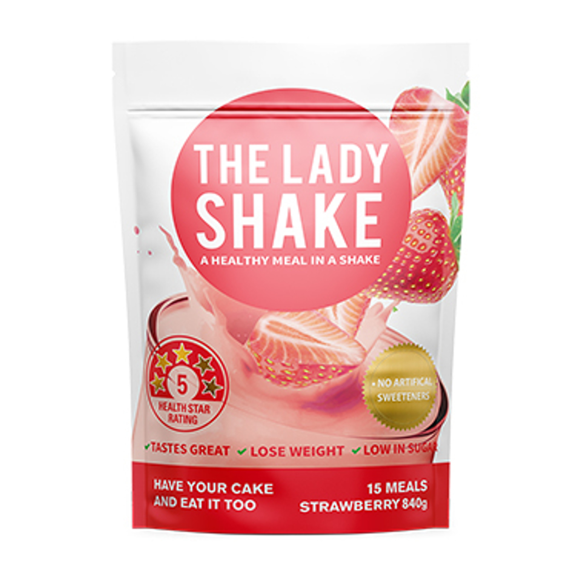 The Lady Shake Strawberry 840g Blooms The Chemist