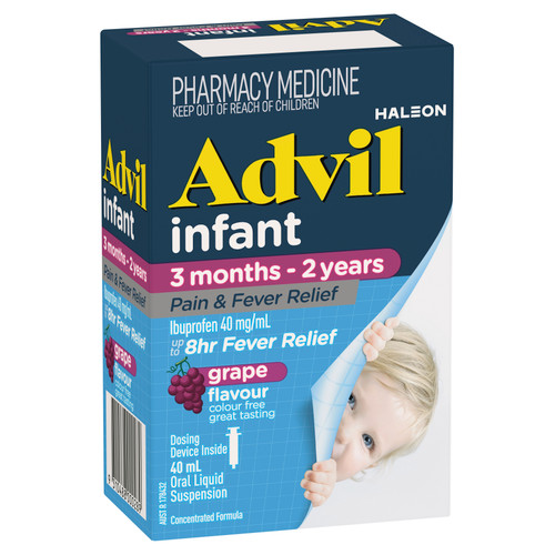 Advil Pain & Fever Infant Drops 3 months-2 years Colour Free Grape 40mL