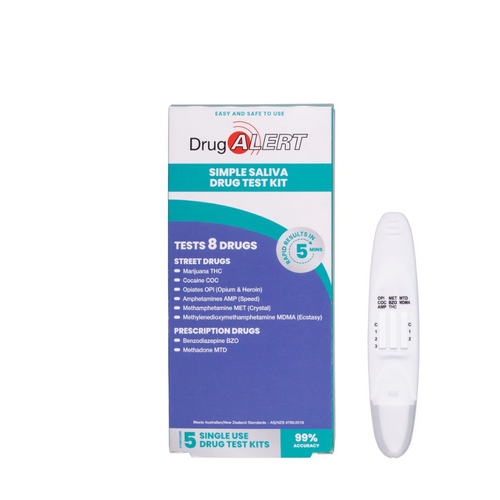 Drug Alert Saliva Street & Prescription Drug Test Kit 5 Tests