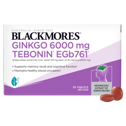 Blackmores Ginkgo 6000mg - 30 Tablets