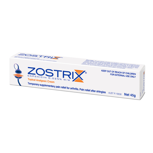 Zostrix Topical Analgesic Cream 0.025% 45g