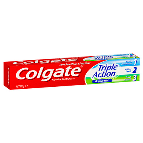 colgate triple action original mint toothpaste