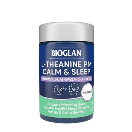 Bioglan L-Theanine PM Calm & Sleep 50 Tablets