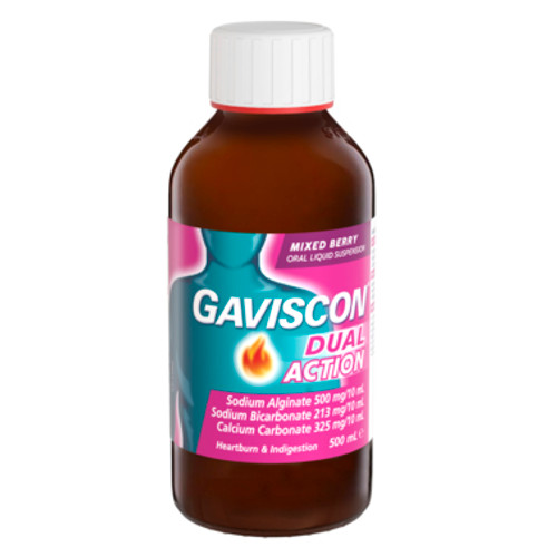Gaviscon Dual Action Liquid Mixed Berry 500mL