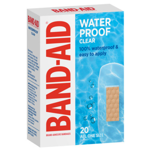 Band-Aid Waterproof Clear Regular Strips 20 Pack