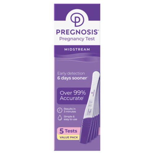 Pregnosis Midstream 5 Pregnancy Tests Value Pack