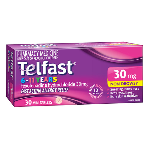 Telfast Kids 30mg Mini Tablets 30 Tablets
