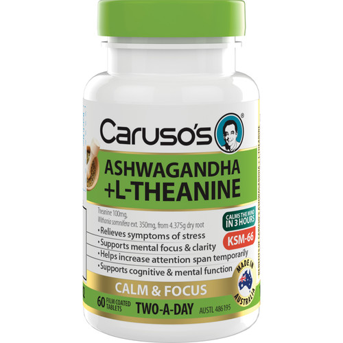 Caruso's Ashwaghandha + L-Theanine 60 Tabs