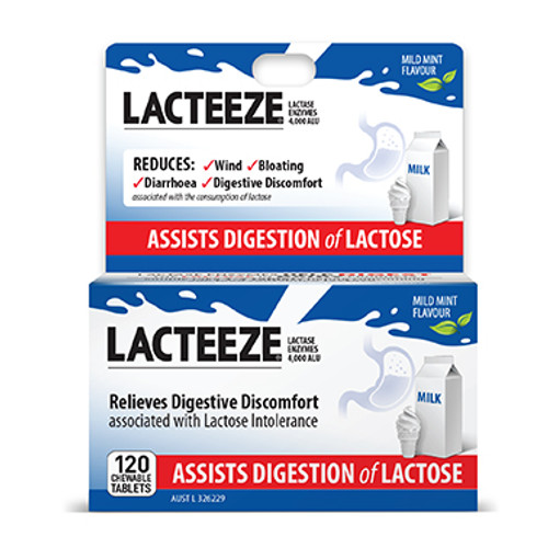 Lacteeze 120 Chewable Tablets at Blooms The Chemist