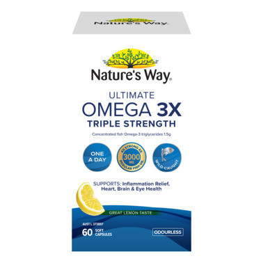 Nature's Way Ultimate Omega 3x Triple Strength 60 Capsules