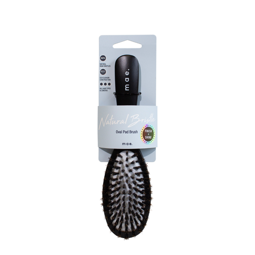 Mae Natural Boar Bristle Oval Pad Brush