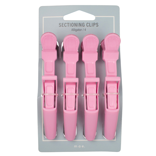 Mae Sectioning Clips Alligator Pink 4 Pack