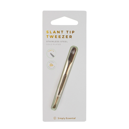 Simply Essential Tweezers Gold Tip Slant