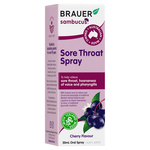 Brauer Sore Throat Spray 50mL