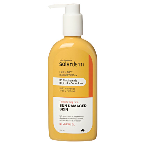 John Plunkett's Solarderm Face & Body Recovery Cream 250mL