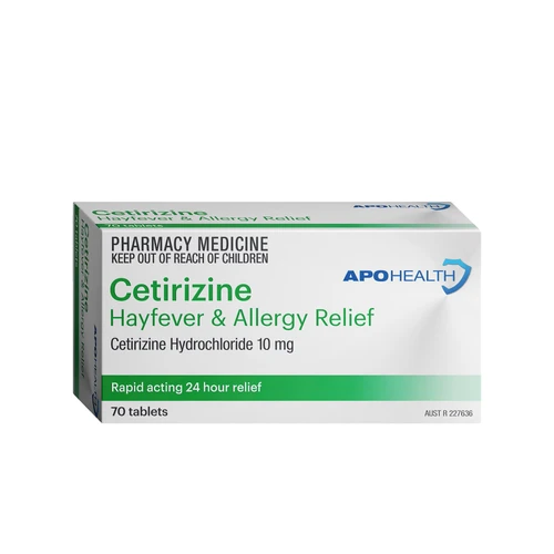 ApoHealth Cetirizine Hayfever & Allergy 70 Tablets