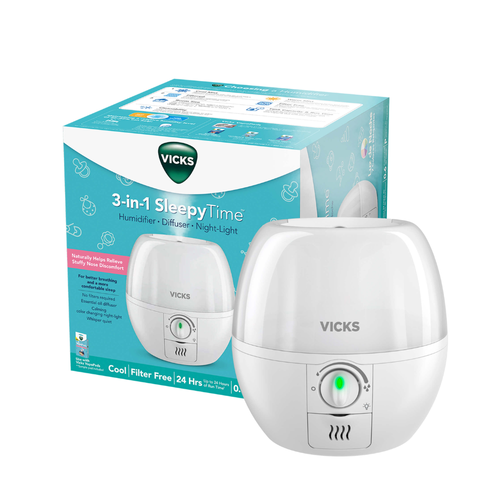 Vicks 3 in 1 Sleepy Time Humidifier Diffuser & Night Light