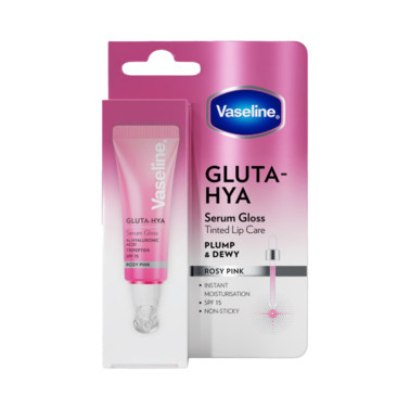 Vaseline Gluta-Hya Lip Serum Gloss Rosy Pink 10mL