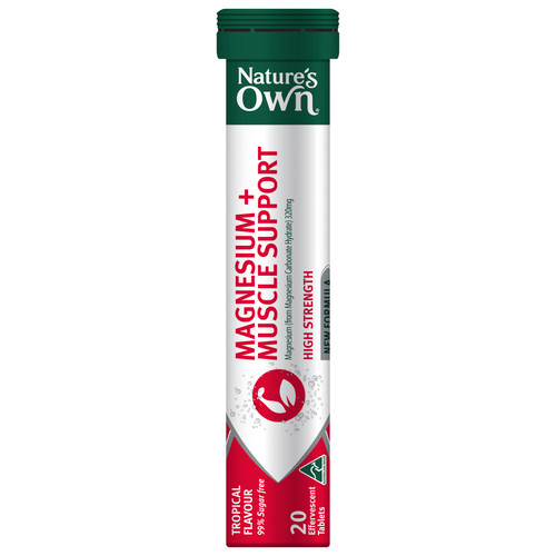 Nature's Own Magnesium + Muscle 20 Effervescent Tablets
