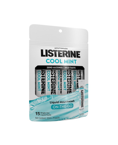 Listerine Mouthwash Cool Mint Zero Sachet 10mL 15 Pack