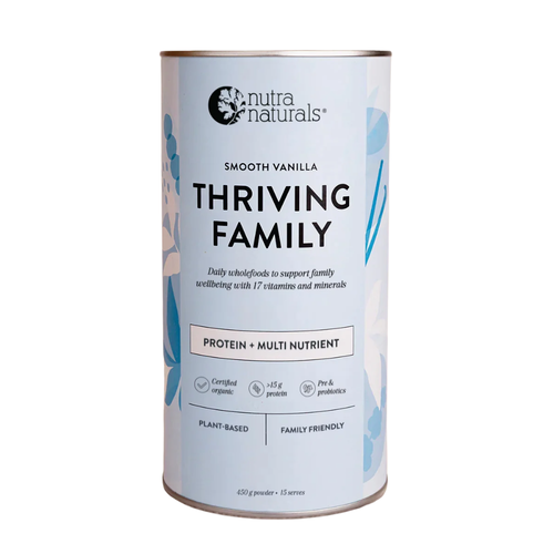 Nutra Naturals Thriving Family Smooth Vanilla Powder 450g