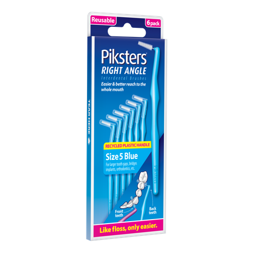 Piksters Right Angle Interdental Brushes Blue Size 5 6 Pack