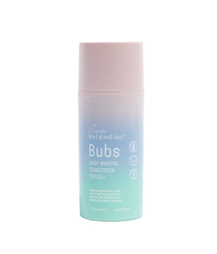 We Are Feel Good Inc Bubs Baby Mineral Sunscreen SPF 50+ Cream 100g