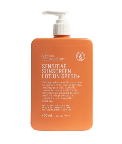 We Are Feel Good Inc Sensitive Sunscreen Lotion SPF 50+ 400mL