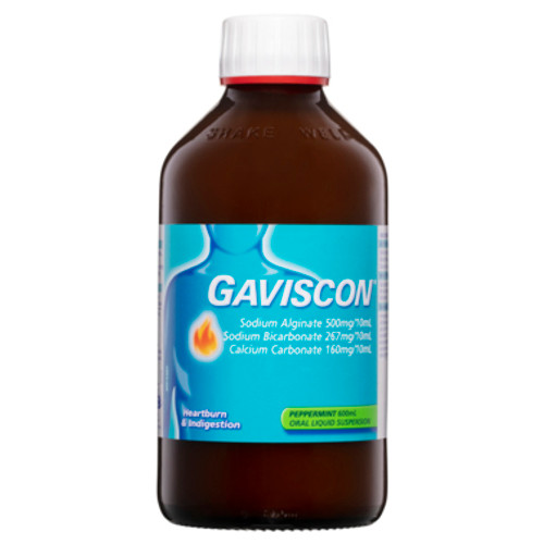 Gaviscon Liquid Heartburn & Indigestion Relief Peppermint 600ml Gaviscon Liquid Heartburn & Indigestion Relief Peppermint 600ml