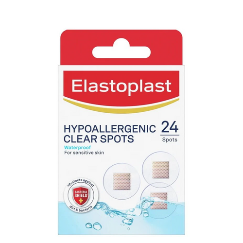 Elastoplast Hypoallergenic Transparent Spots Water Repellent 24 Pack