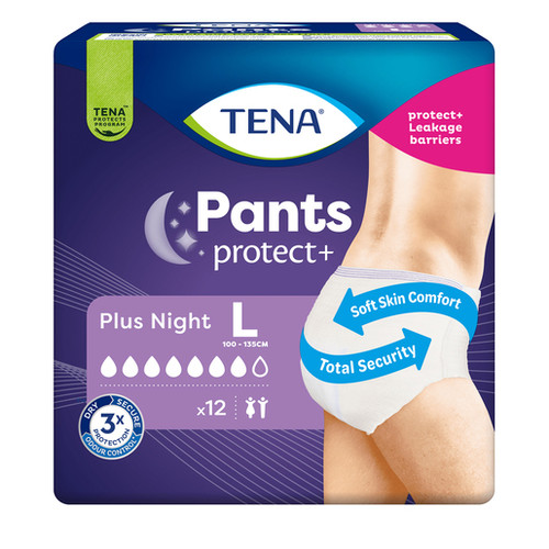 TENA Pants Plus Night Large 12 Pack
