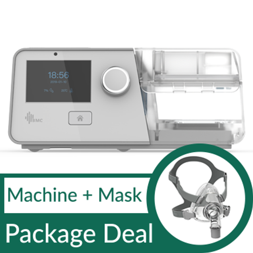 BMC G3 Automatic WiFi CPAP Machine  Grey & F5A Full Face Mask Package