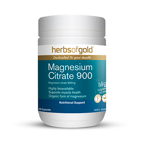Herbs of Gold Magnesium Citrate 900 Capsules 120