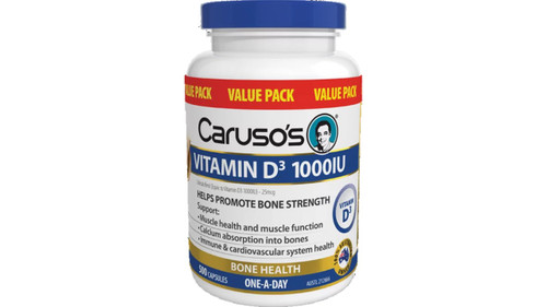 Caruso's  Vitamin D3 1000 IU  500 Capsules