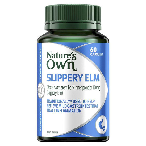 Nature's Own Slippery Elm 400mg 60 Capsules