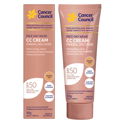 Cancer Council Face CC Cream Medium SPF50 50g