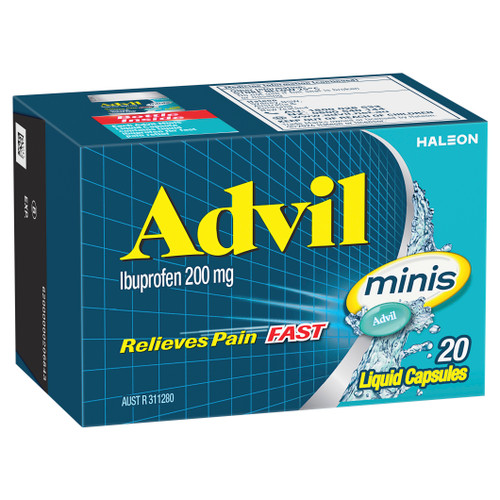 Advil Minis Liquid Capsules 20 Pack